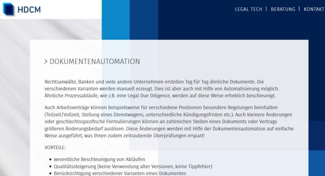 HDCM: Legal Tech aus München